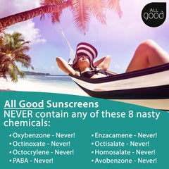 All Good Sport Sunscreen Lotion SPF30, lightweight and water resistant