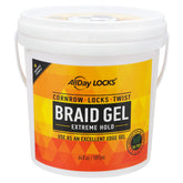 AllDay Locks Braid Gel Extreme Hold jar ready for salon‑quality styling.