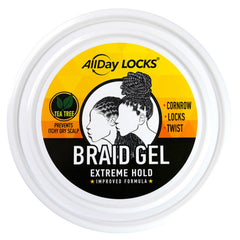 Close‑up of gel being applied to cornrows for definition.