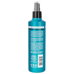 AllDay Locks Classic Wave Hair Mist spritz close-up shows even application and body.