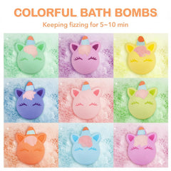 Alldomess unicorn bath bombs bubbles create a playful tub experience with fragrance