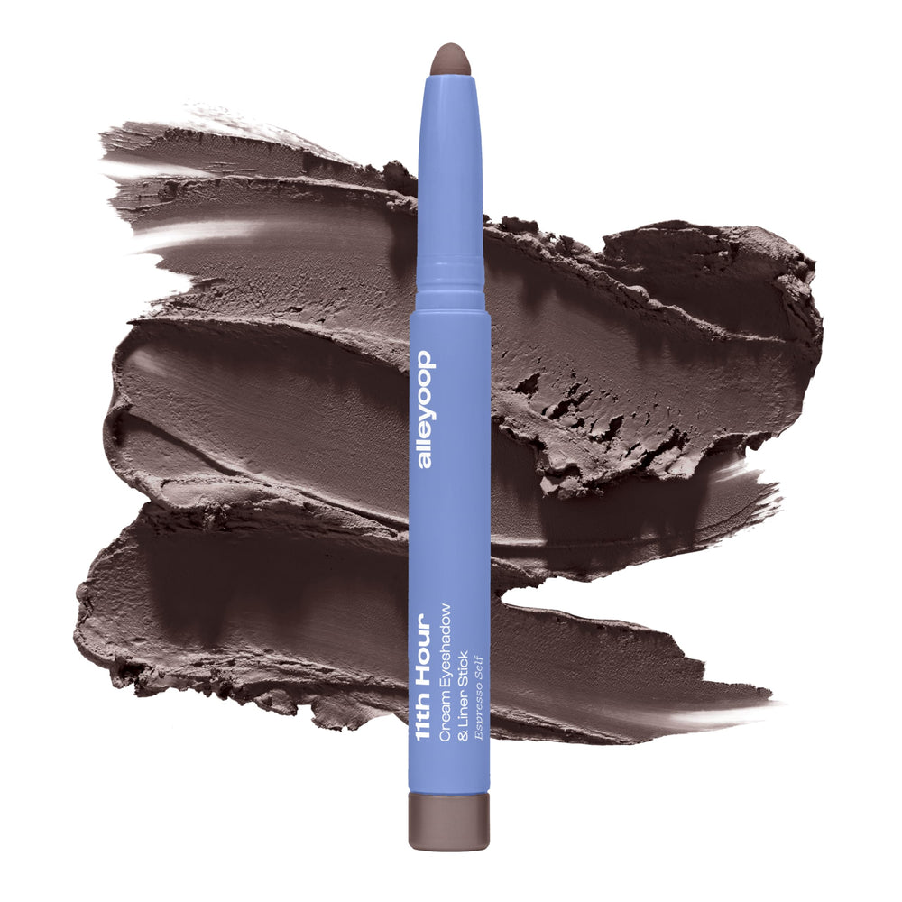 ALLEYOOP 11th Hour waterproof cream eyeshadow stick close-up, long-lasting matte color.