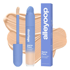 Alleyoop Game Face Concealer with built-in sponge for quick, precise under-eye coverage.