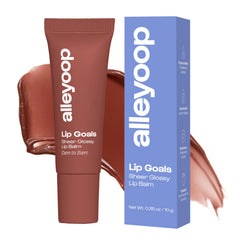 ALLEYOOP Lip Goals moisturizing lip balm with a glossy finish for everyday hydration.
