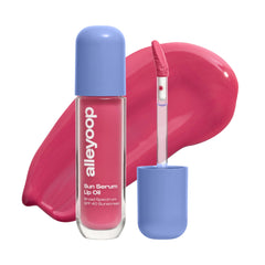 ALLEYOOP Sun Serum Lip Oil SPF 40 packaging in a compact travel tube.