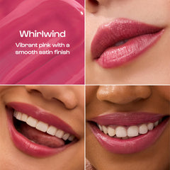 ALLEYOOP Sun Serum Lip Oil Hazy swatch with muted mauve shade.