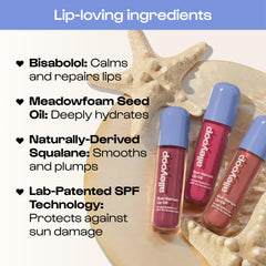 ALLEYOOP Sun Serum Lip Oil Whirlwind swatch in vibrant pink.