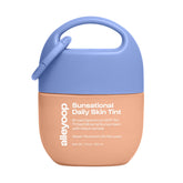 ALLEYOOP Sunsational bottle pump for easy, mess-free tinted SPF 50 application.