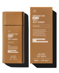 Allies of Skin Daily SPF 50 face bottle with buildable glow