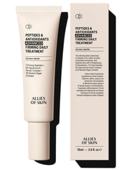 Allies of Skin jumbo jar packaging showcases premium firming daily treatment for everyday use.