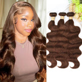 ALLRUN Brazilian Virgin hair bundles packaging showing premium unprocessed texture for a full head install.