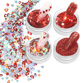 Allstarry heart glitter sequins for nails add holo shine and depth.