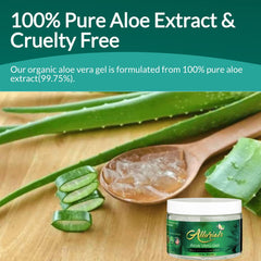 Allurials Aloe Gel on hair supports gentle conditioning and shine.