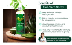 Allurials Aloe Vera Spray on hair to calm scalp and reduce irritation.