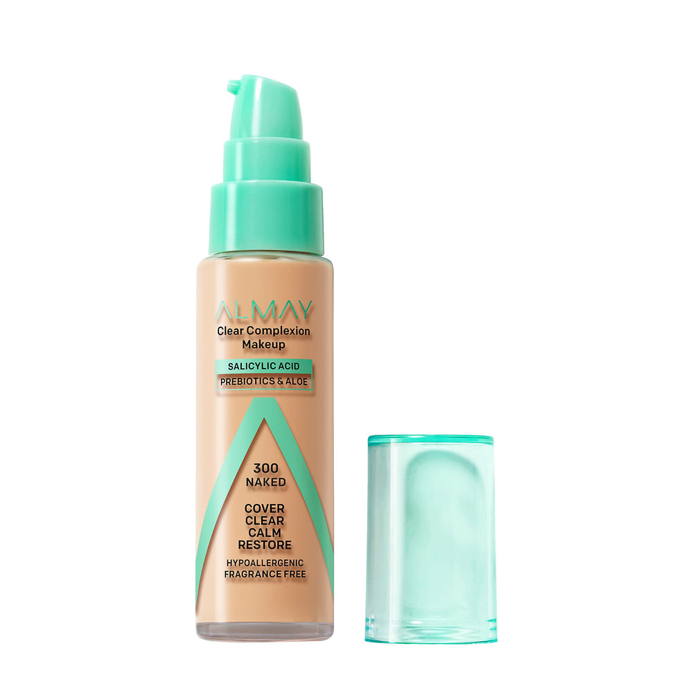 Almay Clear Complexion foundation Naked bottle for balanced coverage on sensitive skin