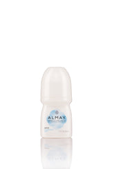 Almay fragrance-free roll-on bottle demonstrates smooth, fragrance-free protection for sensitive skin.