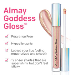 Almay Goddess Gloss Cosmic applicator delivering even color.