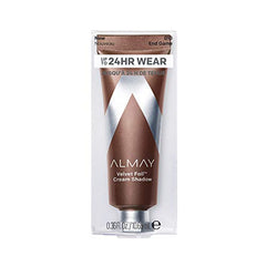 Almay Velvet Foil swatch shows high-intensity color