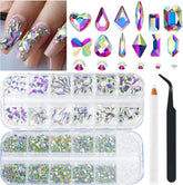 ALOCIAM 2680pcs AB nail rhinestones collection for dazzling nails