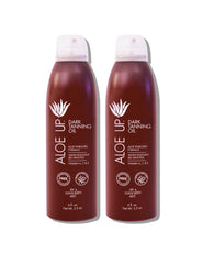 Aloe Up Aloe Vera Quick Dry Tanning Oil Spray bottle with tropical scent