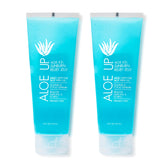 ALOE UP Ice Sunburn Relief Jelly bottle pouring for cooling sunburn relief