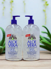 Aloe Vera Gel applied to sun-exposed skin for cooling relief.