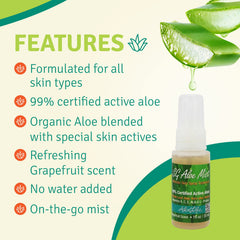 Aloe Life SG Aloe Mist Gel hydrates and conditions skin.