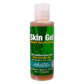 Aloe Life Skin Gel bottle shows golden hue from whole-leaf aloe, for conditioning.