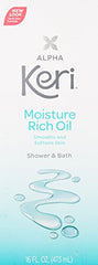 Alpha Keri Moisture Rich Oil texture application helps smooth skin daily.