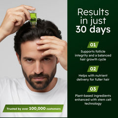 Alphainfuse ginseng-eclipta botanical blend ingredients highlighted for scalp nourishment.