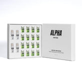 Alphainfuse scalp nourishing serum bottle ready for daily use promoting healthier-looking hair.