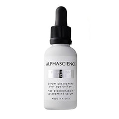 ALPHASCIENCE Mela Bright C+ Serum bottle shown for daily skin protection.