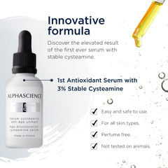 Texture closeup of Mela Bright C+ Serum showing creamy finish.