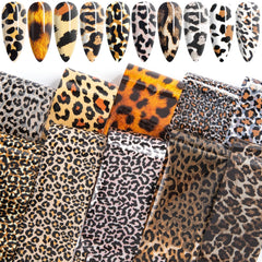 Alpinleux leopard nail art stickers close-up for quick, chic manicures.