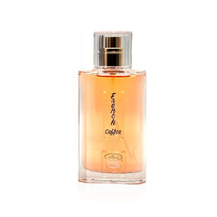 Al-Rehab French Coffee EDP top view emphasizes warm spices and creamy notes.