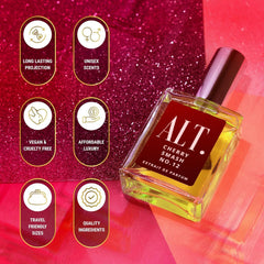 ALT Cherry Smash bottle label, elegant presentation suitable for gifting.