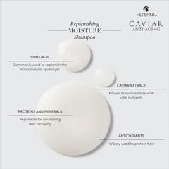 Alterna Caviar Anti-Aging Replenishing Moisture Conditioner close-up reveals rich texture.