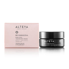 Alteya Organics Bulgarian rose oil bottle emphasizes pure organic skincare.