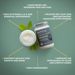 Alteya Organics shea butter creamy texture ready for skin or hair care