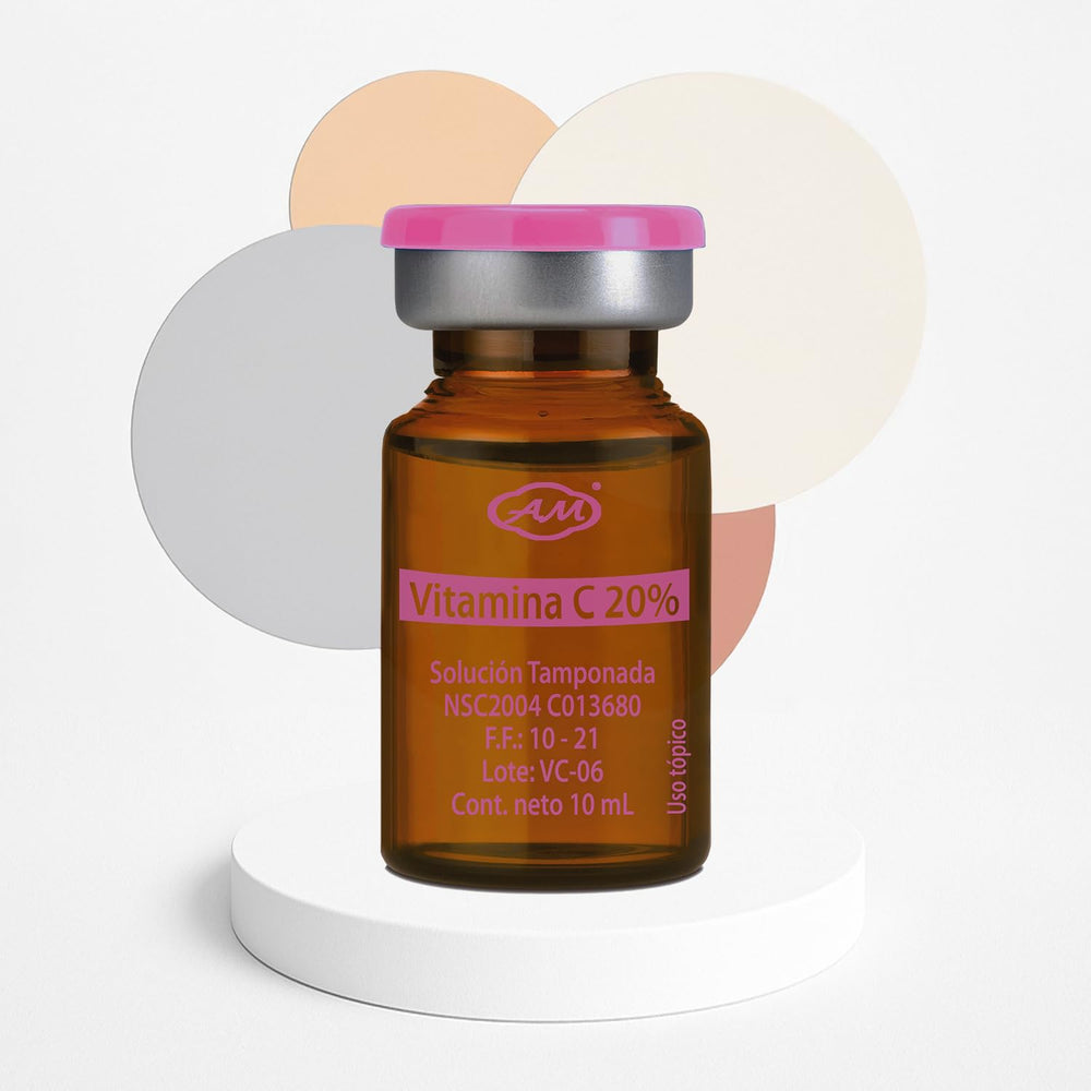 AM Armesso Vitamin C 20% serum bottle shows a silky, fast-absorbing formula for radiant skin.