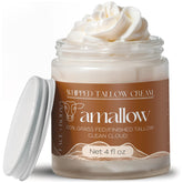 Amallow beef tallow face moisturizer applied for deep hydration.