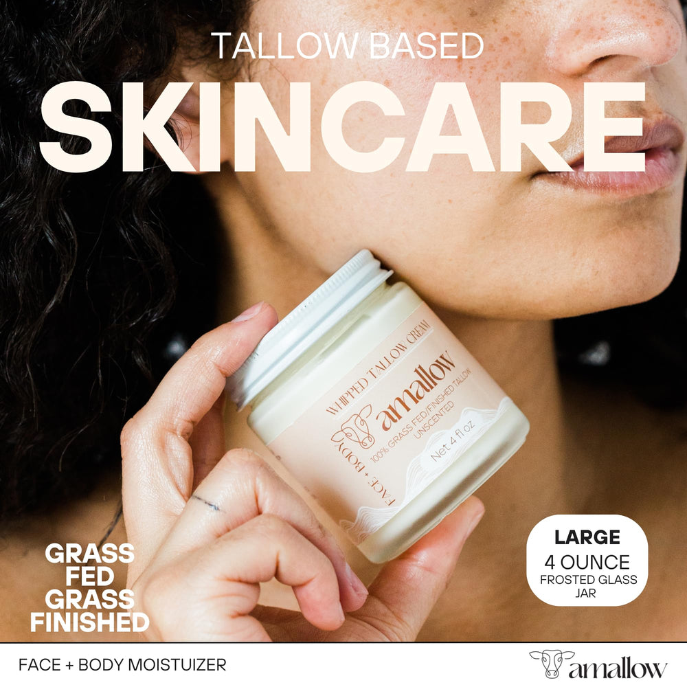 Close-up of Amallow whipped moisturizer texture for face care