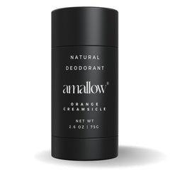 Amallow Orange Creamsicle deodorant tube front for all-day freshness.