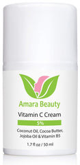 Amara Beauty Vitamin C Cream being applied to the face for even tone.