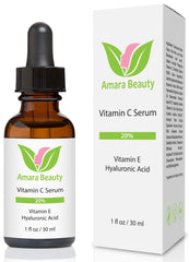 Amara Beauty Vitamin C Serum dropper close-up showing quick-absorbing texture.
