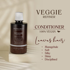 Amazonica Beleza Veggie Refiner conditioner application supports easy detangling.