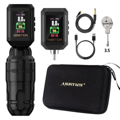 Ambition Korall power supply 2200mAh with LED readout powering long sessions.