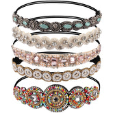 AMCAMI rhinestone headband sparkles for parties, elevating daily outfits with elegant shine.