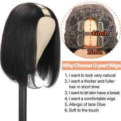 Amella Hair U Part Wig clip-in system close-up for quick, secure wear.