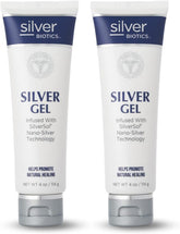 American Biotech Labs Silver Biotics first aid gel pack of 2 tubes for convenient coverage.